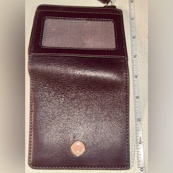 ⭐️COLE HAAN⭐️Brown Leather Accessory with Gold Accent - Picture 9 of 9